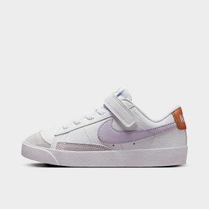 Nike Little Kids&apos; Blazer Low &apos;77 Casual Shoes in White/White Size 13.0 Leather/Suede - 3554744