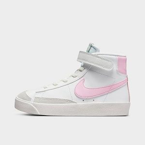 Nike Little Kids&apos; Blazer Mid &apos;77 Hook-and-Loop Casual Shoes in White/Summit White Size 3.0 - 3172567