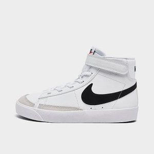 Nike Little Kids&apos; Blazer Mid &apos;77 Hook-and-Loop Casual Shoes in White/White Size 13.0 - 5671768