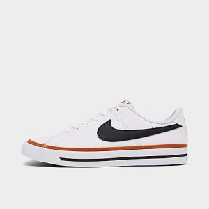 Nike Big Kids&apos; Court Legacy Casual Shoes in White/White Size 4.5 Leather - 5668788