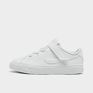 Nike Kids&apos; Toddler Court Legacy Casual Shoes in White/White Size 3.0 Leather - 3514553
