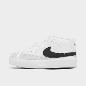 Nike Infant Blazer Mid Crib Booties in White/White Size 4.0 Leather - 3079592
