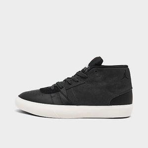 Jordan Men&apos;s Series Mid Casual Shoes in Black/Anthracite Size 8.0 Leather/Suede - 3220778
