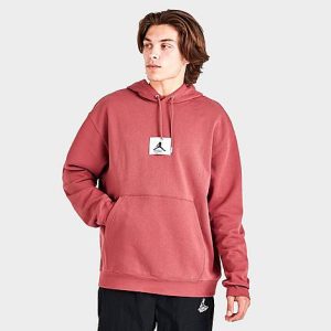 Jordan Men&apos;s Essentials Statement Fleece Hoodie in Red/Canyon Rust Size 3XL 100% Cotton/Fleece - 5774862