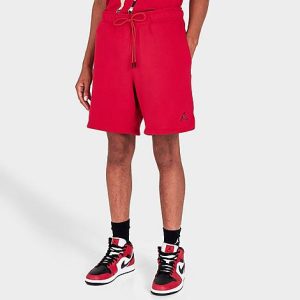 Jordan Men&apos;s Essentials French Terry Fleece Shorts in Red/Gym Red Size Large Cotton/Polyester/Fleece - 5775515