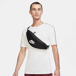 Nike Heritage Waist Pack in Black/Black Polyester - 8202265