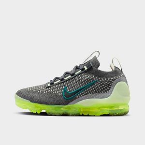 Nike Big Kids&apos; Air VaporMax 2021 Flyknit Running Shoes in Grey/Dark Grey Size 7.0 - 3202177