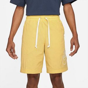 Nike Men&apos;s Sportswear Alumni Woven Shorts in Yellow/Saturn Gold Size Small 100% Nylon/100% Polyester/Satin - 5800624