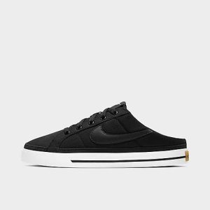 Nike Women&apos;s Court Legacy Mule Casual Shoes in Black/Black Size 7.5 Canvas - 3005711