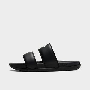 Nike Women&apos;s Offcourt Duo Slide Sandals in Black/Black Size 7.0 Leather - 2990655