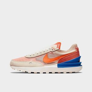 Nike Women&apos;s Waffle One Casual Shoes in Orange/Pearl White Size 7.5 Suede - 3148667