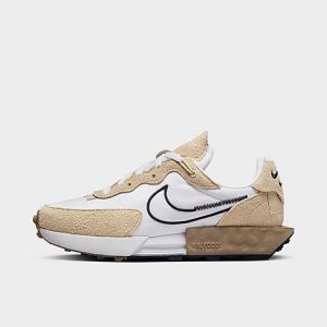 Nike Women&apos;s Fontanka Waffle Casual Shoes in Beige/Sanddrift Size 6.0 Nylon/Suede - 3521700