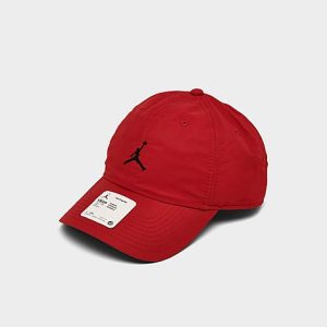 Jordan Jumpman Heritage86 Washed Strapback Hat in Red/Gym Red 100% Cotton/Nylon - 8098771
