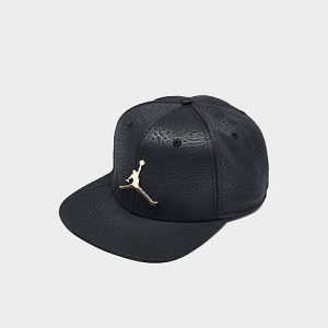 Jordan Pro Ingot Snapback Hat in Black/Black 100% Cotton/100% Polyester/Twill - 8098772