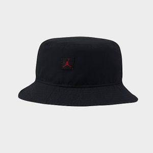 Jordan Jumpman Washed Bucket Hat in Black/Black Size Large/X-Large Cotton/Nylon/Twill - 8203672