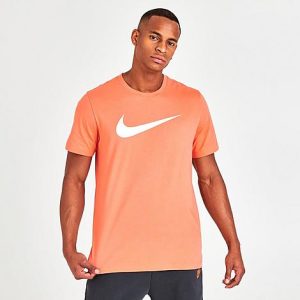 Nike Sportswear Icon Swoosh T-Shirt in Orange/Orange Trance Size 2XL 100% Cotton/Polyester - 5821348