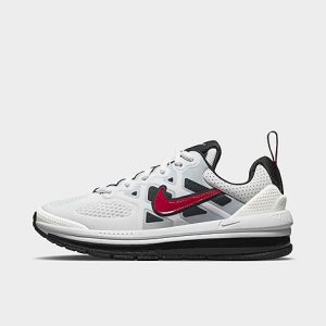Nike Girls&apos; Big Kids&apos; Air Max Genome SE Casual Shoes in White/White Size 5.5 Leather - 3071426