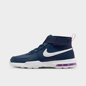 Nike Little Kids&apos; Air Max Goaterra 2.0 All-Weather Casual Boots in Blue/Midnight Navy Size 12.5 Leather - 3554851
