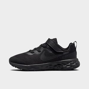 Nike Little Kids&apos; Revolution 6 Running Shoes in Black/Black Size 13.0 - 3076328