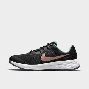 Nike Big Kids&apos; Revolution 6 Running Shoes in Black/Black Size 6.5 - 3198782