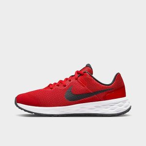 Nike Big Kids&apos; Revolution 6 Running Shoes in Red/University Red Size 7.0 - 3214923