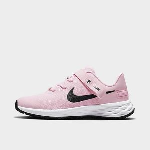 Nike Girls&apos; Little Kids&apos; Revolution 6 FlyEase Running Shoes in Pink/Pink Foam Size 3.0 - 3076366