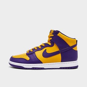 Nike Dunk High Retro Casual Shoes in Purple/Yellow/Court Purple Size 9.5 Leather - 3174538
