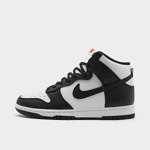 Nike Women&apos;s Dunk High Retro Casual Shoes in Black/White/White Size 11.0 Leather - 3036585