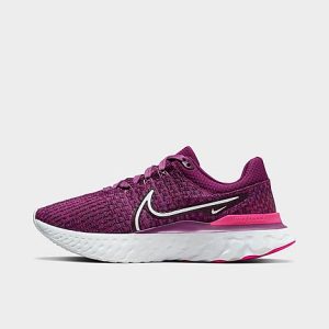 Nike Women&apos;s React Infinity 3 Running Shoes in Purple/Light Bordeaux Size 12.0 Knit - 3183943
