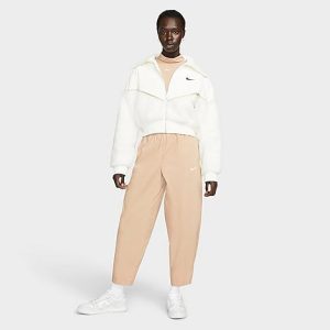 Nike Women&apos;s Sportswear Essential Curve Pants in Beige/Hemp Size XL Cotton/Nylon/Spandex - 5796409