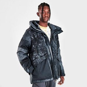 Nike Men&apos;s Sportswear Storm-FIT City Series Full-Zip Hooded Jacket in Black/Black Size 2XL 100% Polyester - 5746836