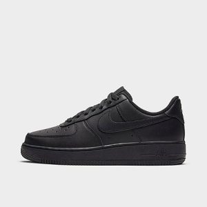 Nike Women&apos;s Air Force 1 Low Casual Shoes in Black/Black Size 12.0 Leather - 5673573