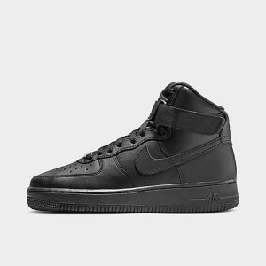 Nike Women&apos;s Air Force 1 High Casual Shoes in Black/Black Size 7.0 Leather - 3182927