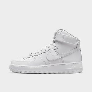 Nike Women&apos;s Air Force 1 High Casual Shoes in White/White Size 12.0 Leather - 3522849