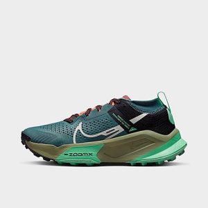 Nike Women&apos;s Zegama Trail Running Shoes in Green/Mineral Slate Size 9.5 - 3552774