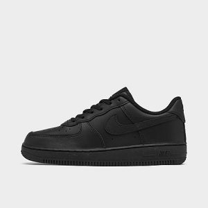 Nike Little Kids&apos; Air Force 1 &apos;07 LE Casual Shoes in Black/Black Size 13.0 Leather - 3001349