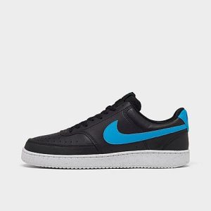 Nike Men&apos;s Court Vision Low Next Nature Casual Shoes in Black/Black Size 13.0 Wool - 3220227