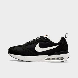 Nike Big Kids&apos; Air Max Dawn Casual Shoes in Black/Black Size 7.0 Suede/Plastic - 3146653