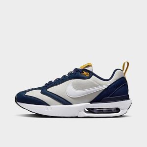 Nike Big Kids&apos; Air Max Dawn Casual Shoes in Blue/White/Light Bone Size 7.0 Suede/Plastic - 3524443