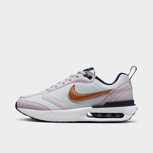 Nike Big Kids&apos; Air Max Dawn Casual Shoes in Purple/Pure Platinum Size 4.0 Suede/Plastic - 3551841