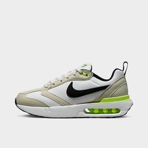 Nike Big Kids&apos; Air Max Dawn Casual Shoes in White/White Size 4.0 Suede/Plastic - 3551849