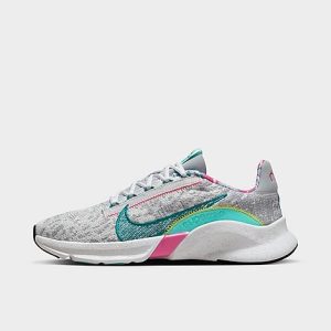 Nike Women&apos;s SuperRep Go 3 Next Nature Flyknit Training Shoes in Grey/Photon Dust Size 9.5 - 3522550
