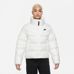 Nike Women&apos;s Sportswear City Series Therma-FIT Jacket in White/White Size Large 100% Polyester - 5792568