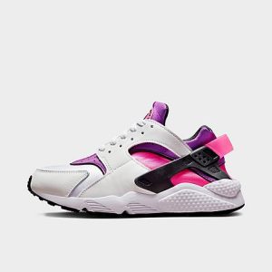 Nike Women&apos;s Air Huarache Casual Shoes in White/White Size 8.5 Leather/Spandex/Plastic - 3221106