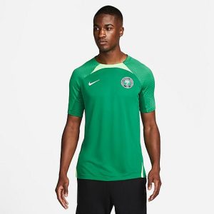 Nike Men&apos;s Dri-FIT Nigeria Strike Soccer Top in Green/Pine Green Size 2XL Polyester - 5889900