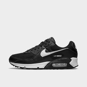 Nike Women&apos;s Air Max 90 Casual Shoes in Black/Black Size 12.0 Leather - 3102074