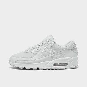 Nike Women&apos;s Air Max 90 Casual Shoes in White/White Size 11.5 Leather - 3147478