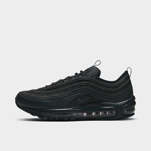 Nike Women&apos;s Air Max 97 Casual Shoes in Black/Black Size 11.0 Leather - 3147475
