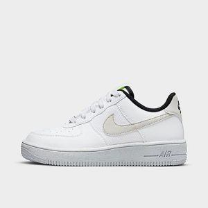 Nike Big Kids&apos; Air Force 1 Crater Next Nature Casual Shoes in White/White Size 5.5 Leather - 3172905