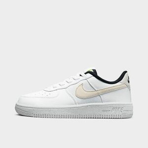 Nike Little Kids&apos; Force 1 Next Nature Stretch Lace Casual Shoes in White/White Size 13.0 Leather/Lace - 3173496